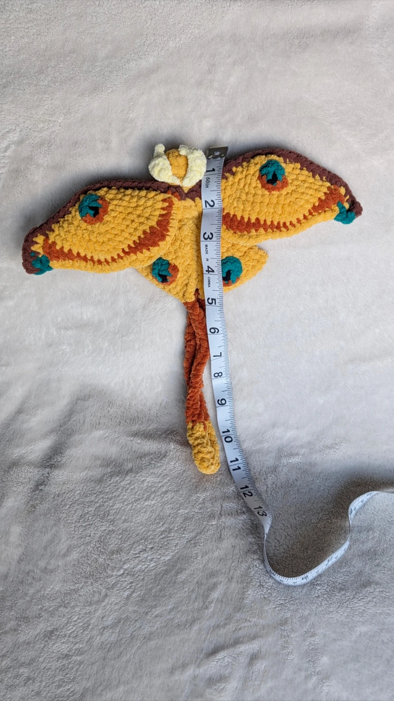 Crocheted comet Moth Plushie - photo 5