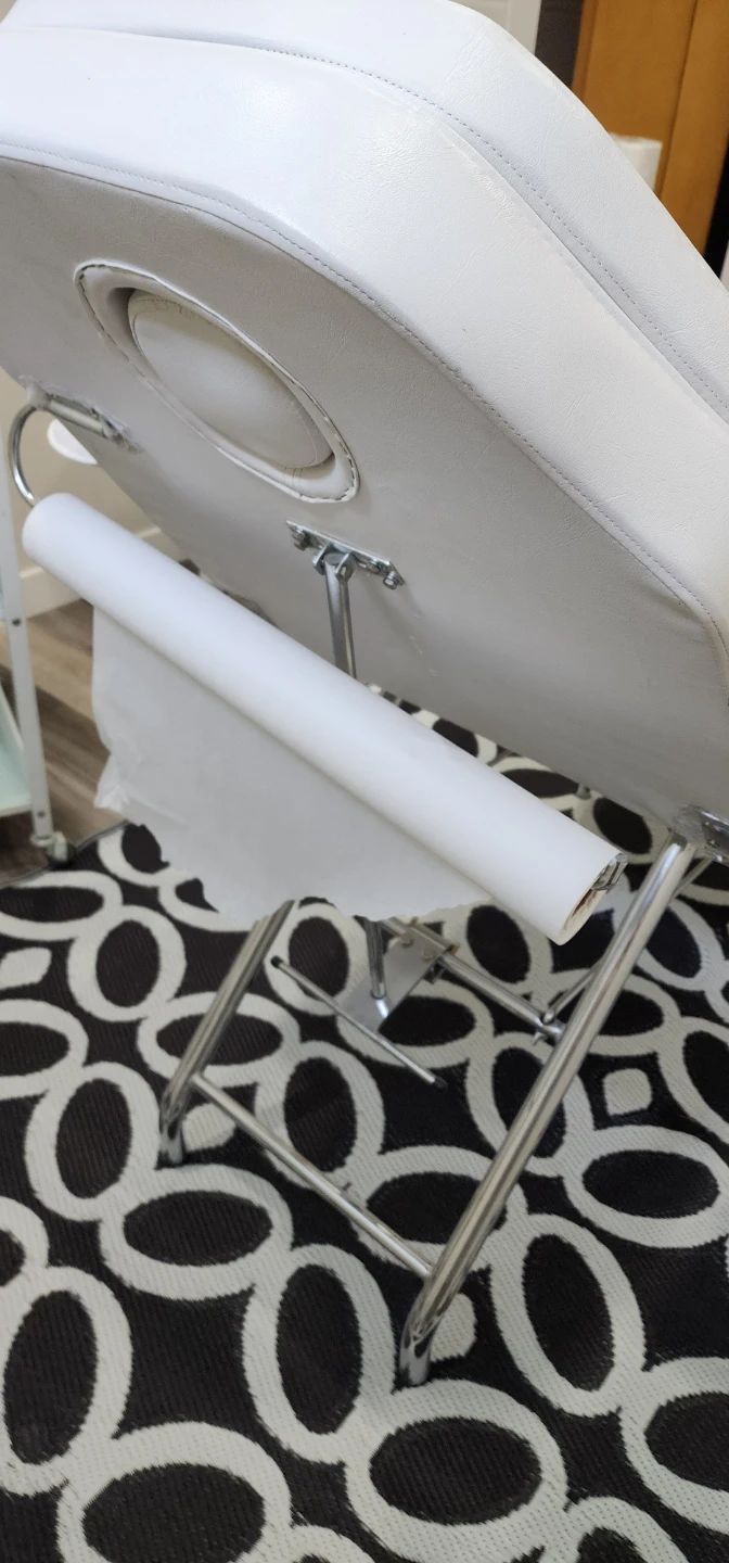 White Massage Table with Stool - photo 3