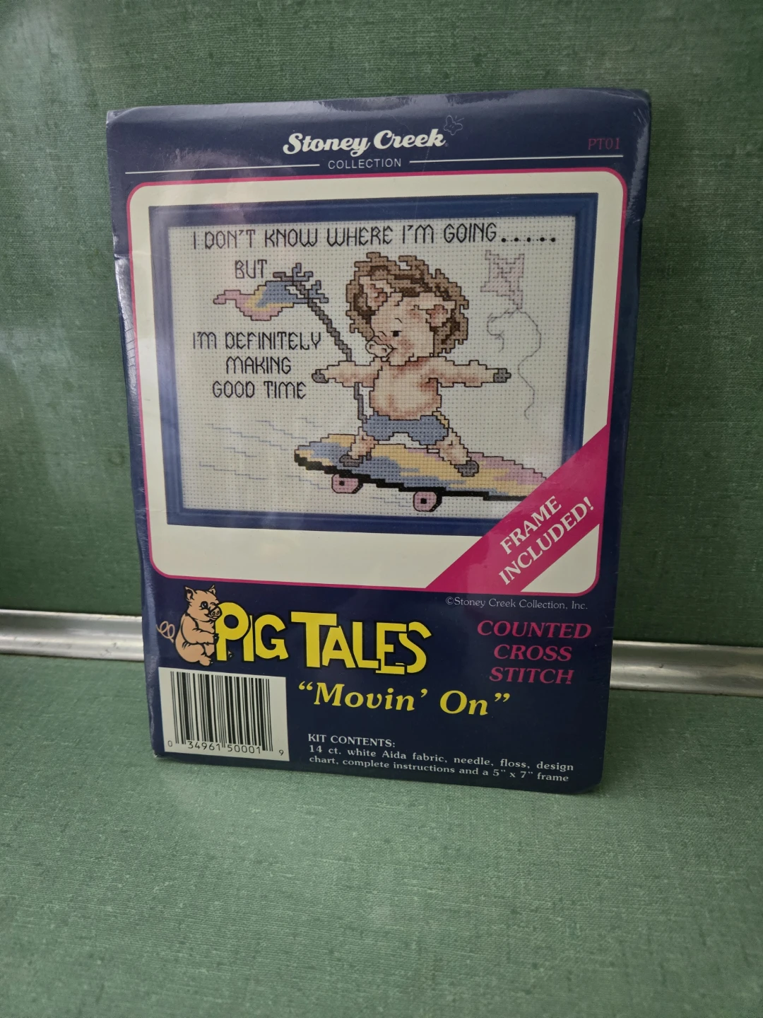 "MOVIN' ON" STONEY CREEK PIG TAILS COUNTED CROSS STITCH