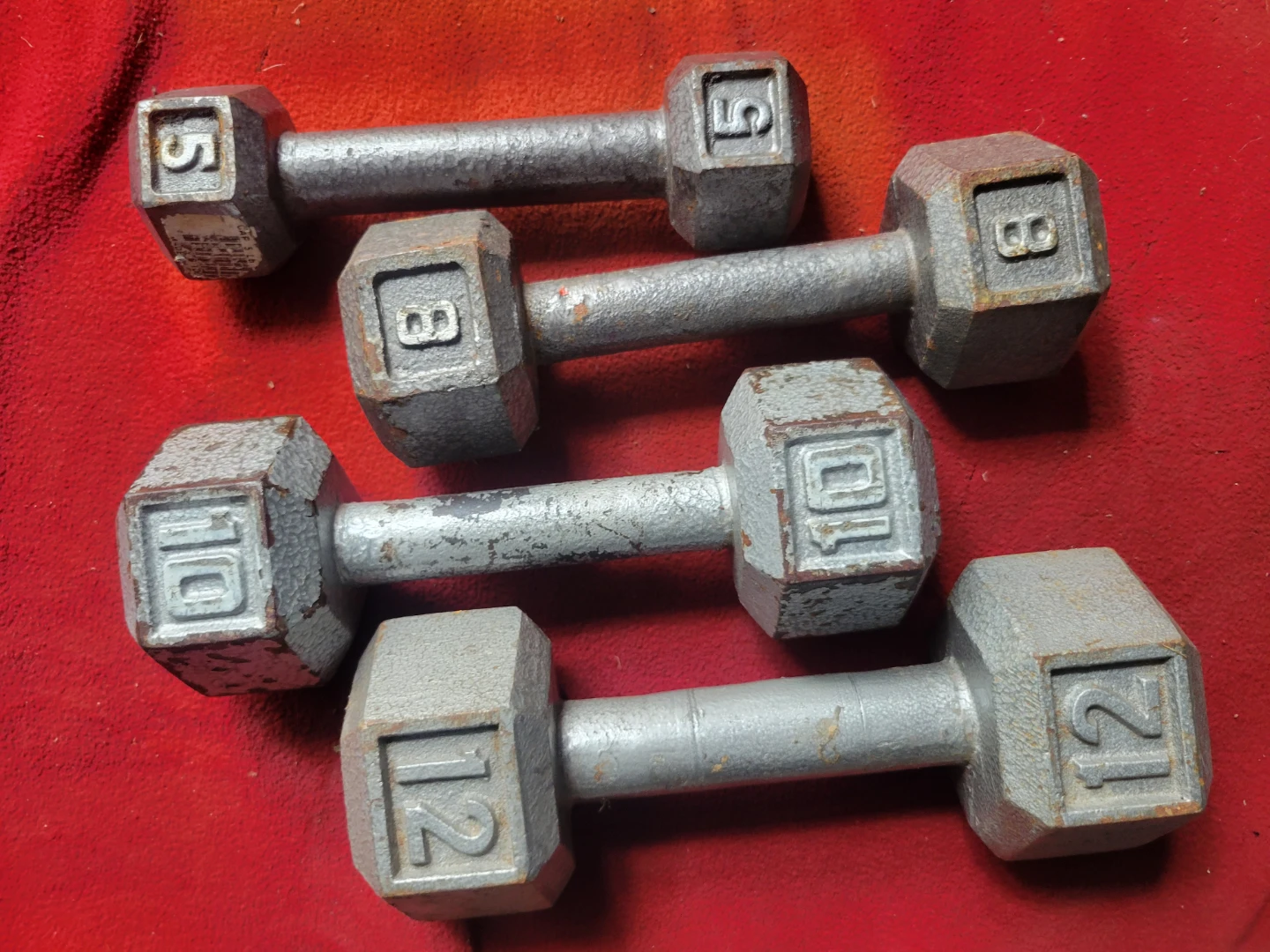 SINGLE HEXHEAD DUMBBELLS  TOTAL 35LBs