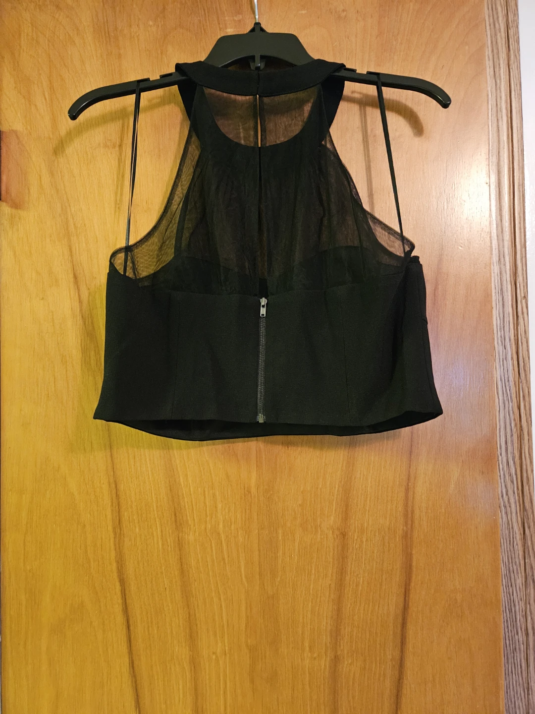 NWT Dress The Population Elliana Black Ribbed Halter Sz Large - photo 2