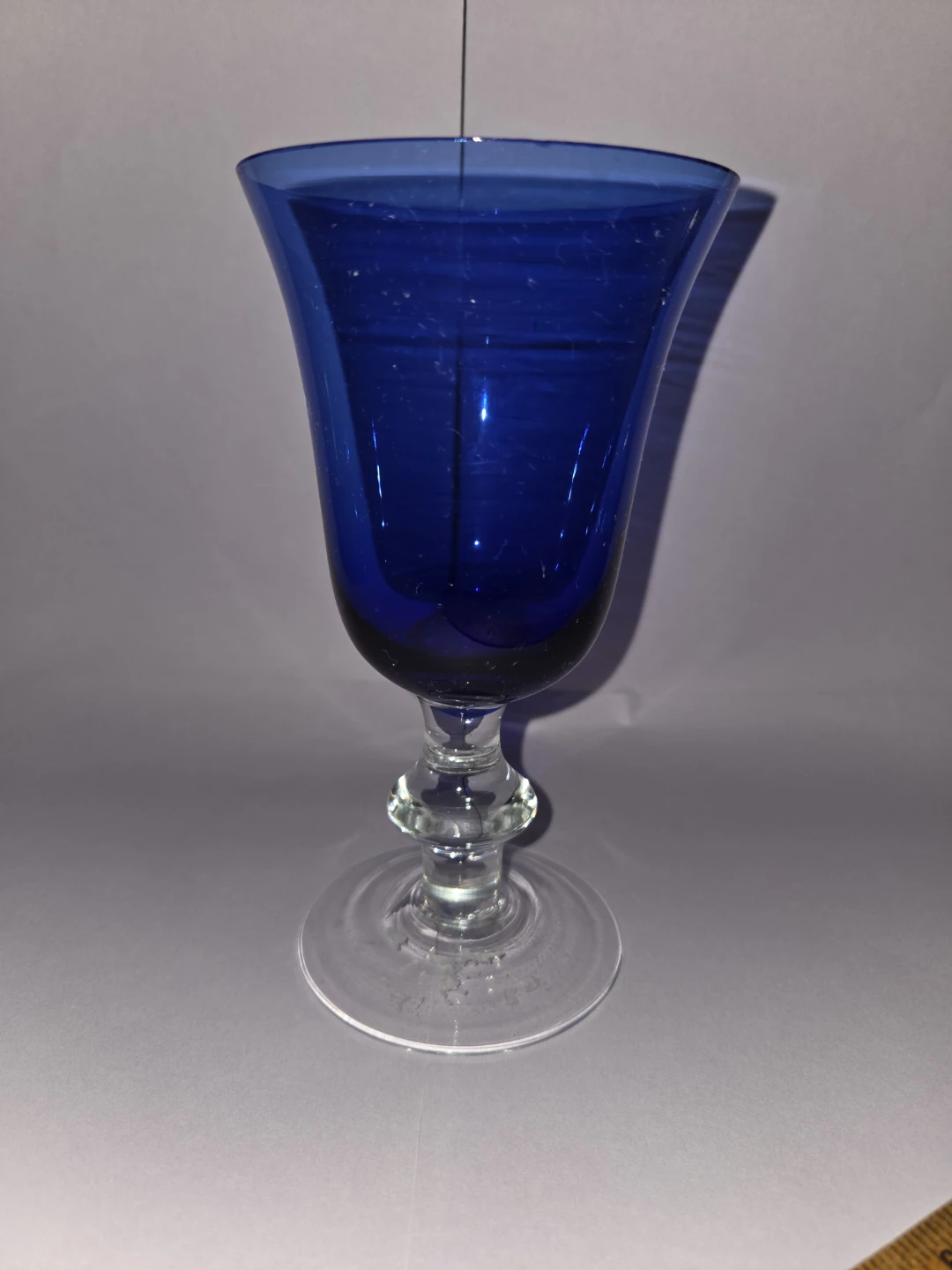 Cobalt Blue Glass Goblet