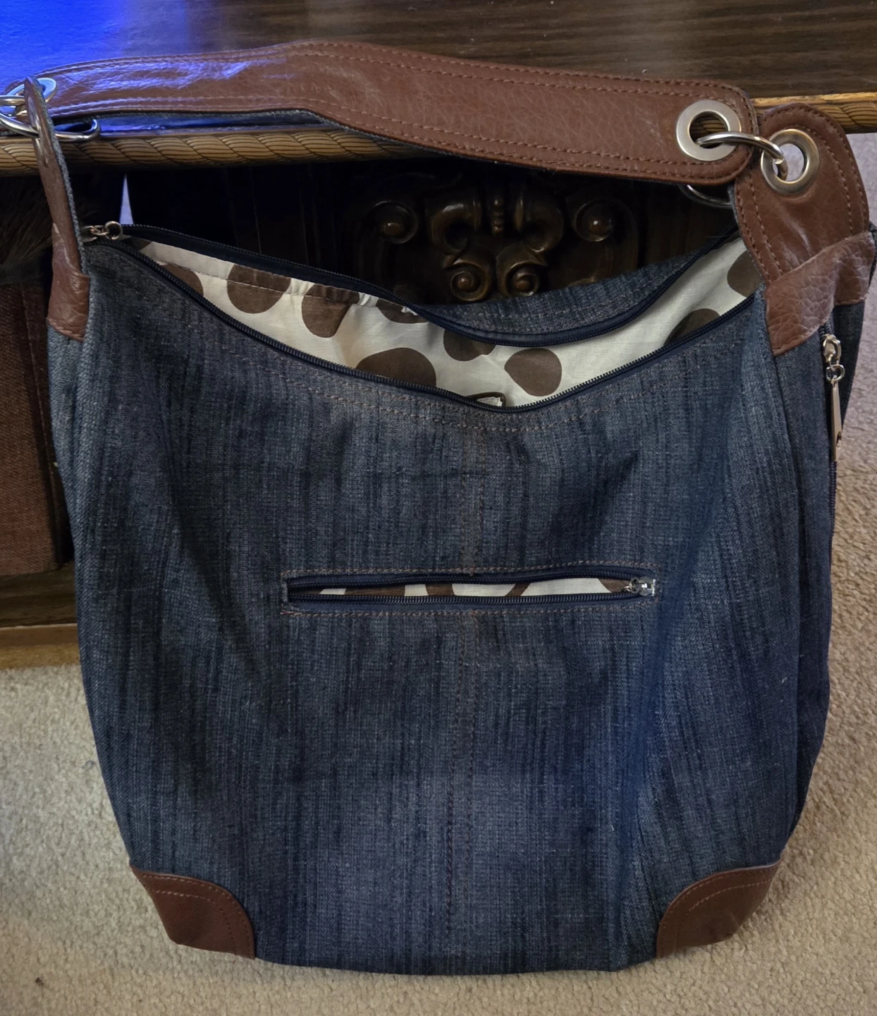Denim large purse - photo 2