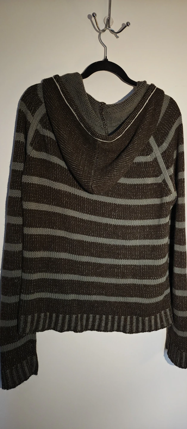 Point Zero Striped Knit Hoodie (Zip-up) w/pockets - photo 3