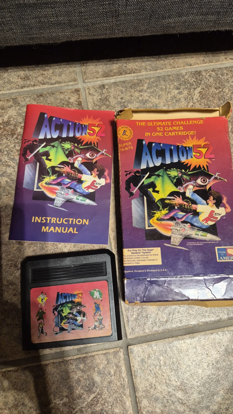 Action 52 Game Cartridge for Sega Genesis