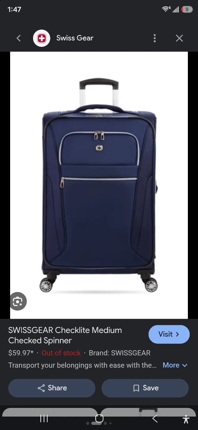 WISDOM Red Rolling Carry-On Suitcase - photo 5