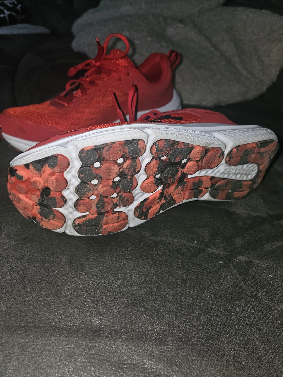 Red Under Armour running shoes - photo 3