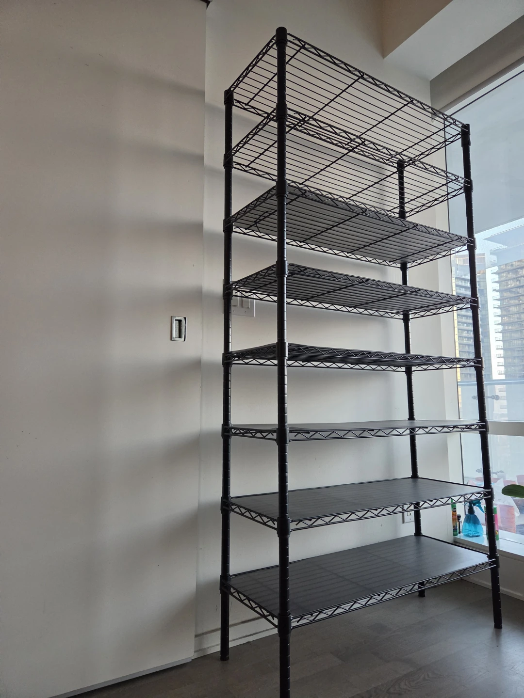 Black Metal Wire Shelving Unit - photo 2
