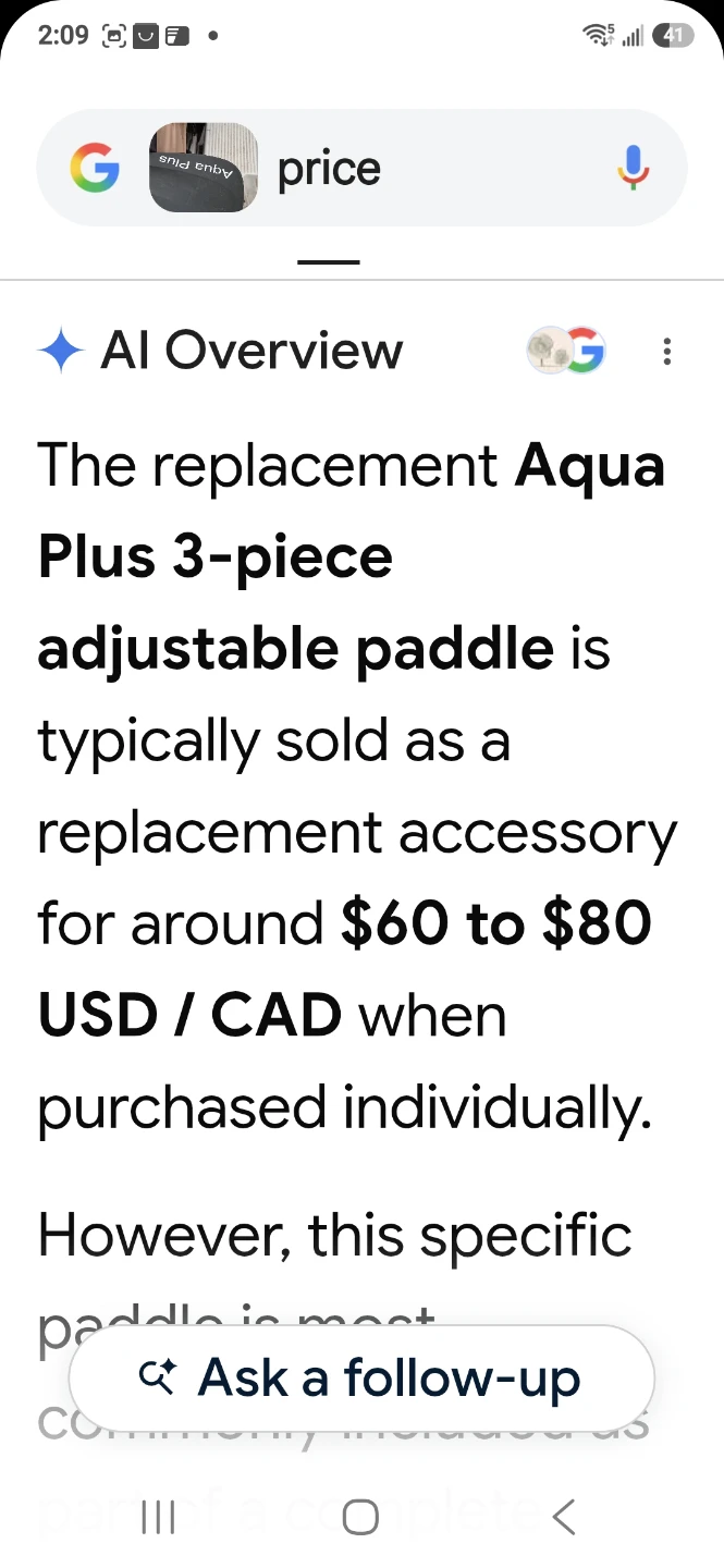 Aqua Plus Adjustable Paddle - photo 4