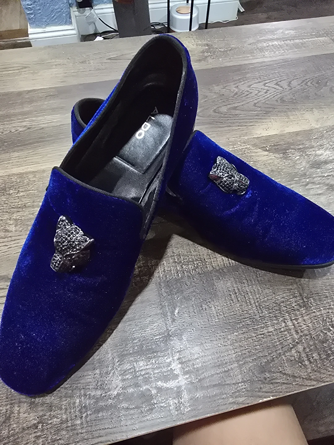 ALDO Men's Blue Velvet Loafers with Panther Detail - photo 2