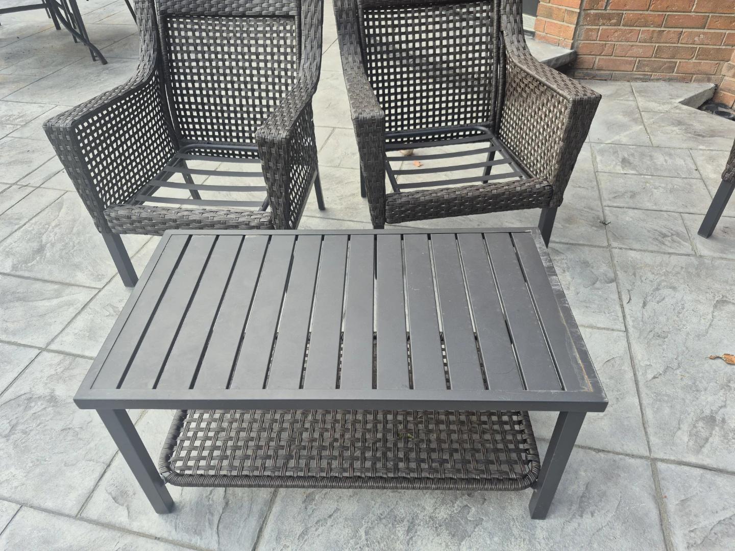 Wicker Patio Set - Loveseat, 2 Chairs & Coffee Table - photo 4