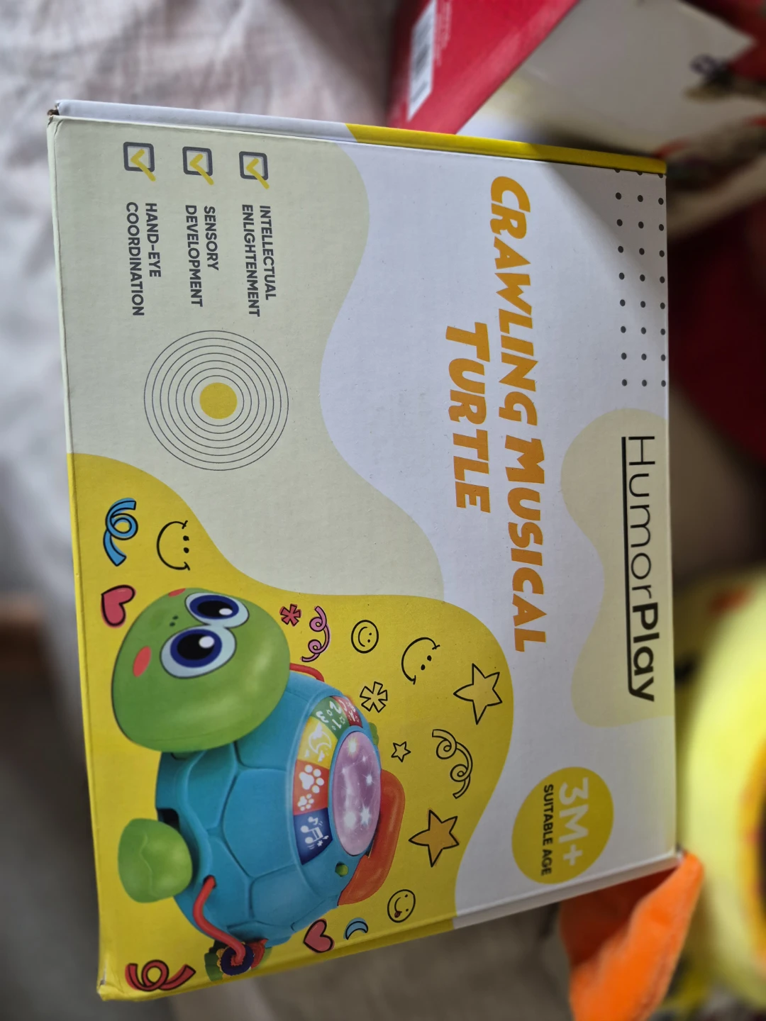 HumorPlay Crawling Musical Turtle Toy 3M+