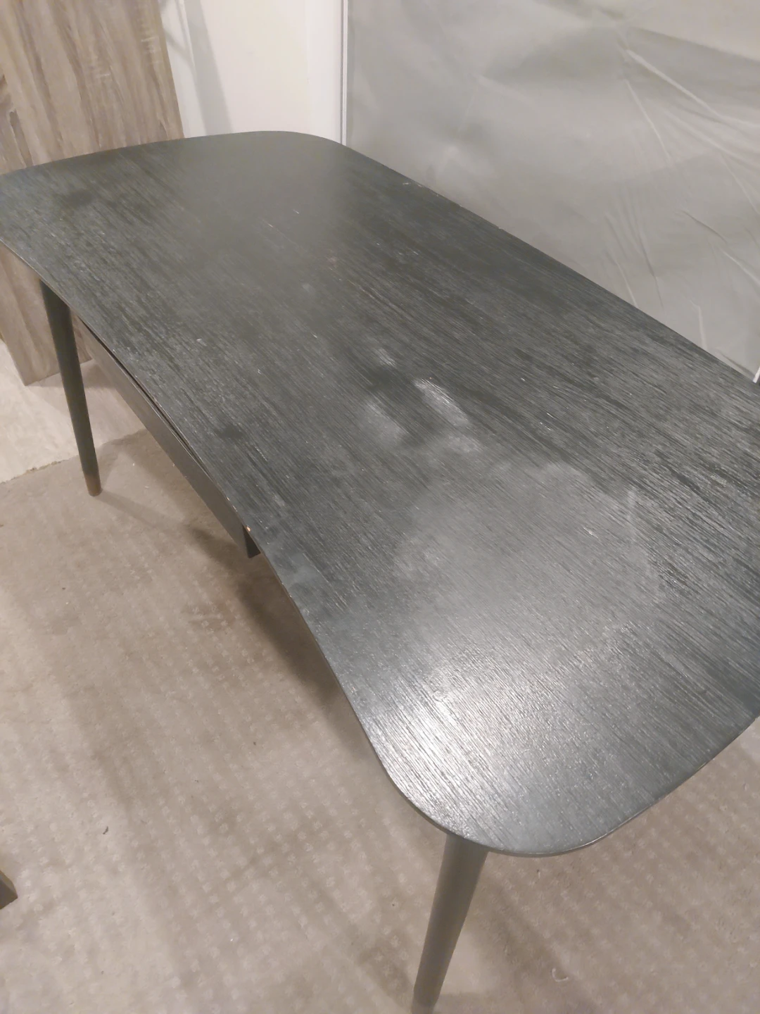 Dark Wood Writing Desk with Drawer - photo 3