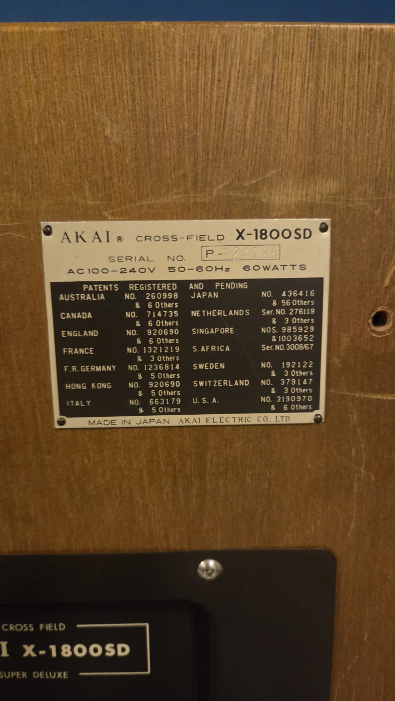 AKAI X-1800SD Reel-to-Reel Tape Recorder - photo 5