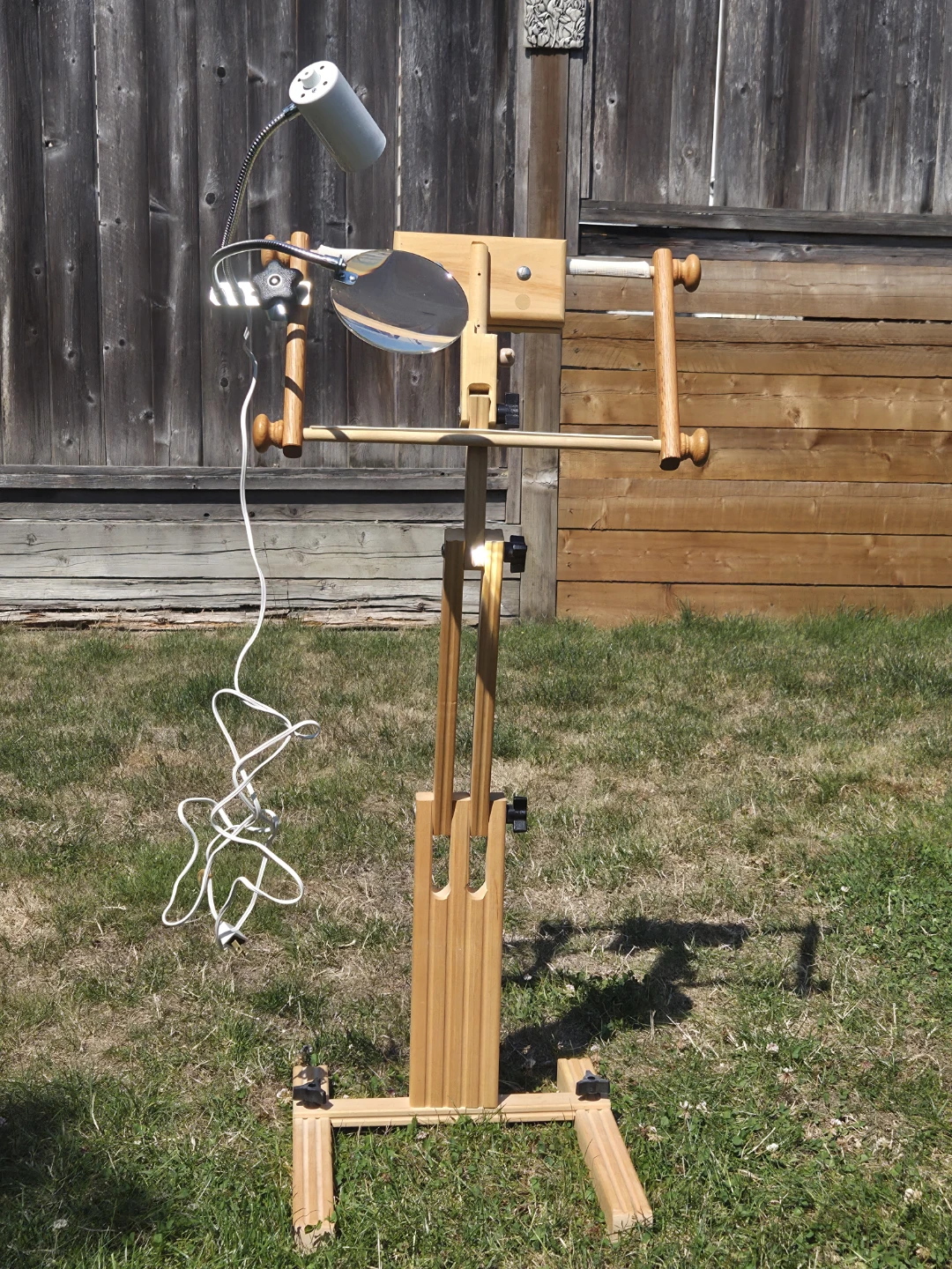 Embroidery Stand, Hoops, and Lamp Set