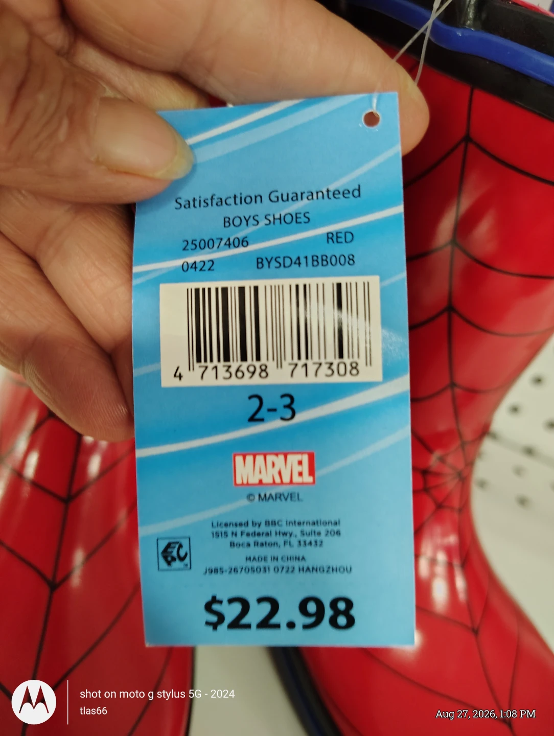 Marvel Spider-Man Boys Rain Boots - photo 2