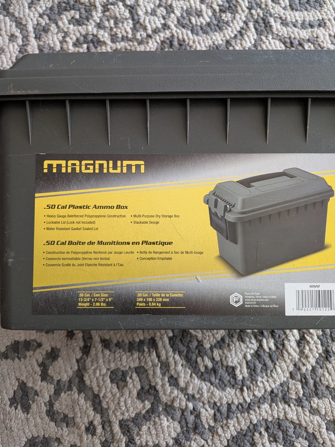 Magnum .50 Cal Plastic Ammo Box