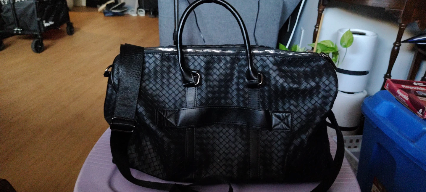 Black Woven Duffel Bag - photo 3