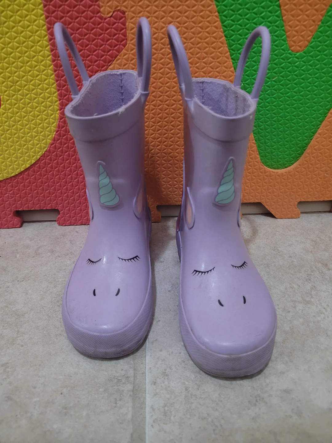 Unicorn Rain Boots toddler Size 6 - photo 2