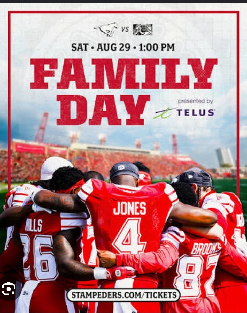 Family Day Stampeders Tickets x 4