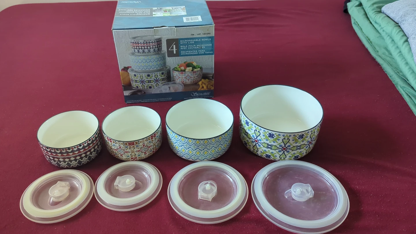 Signature 4 Microwavable Bowls with Lids - photo 2
