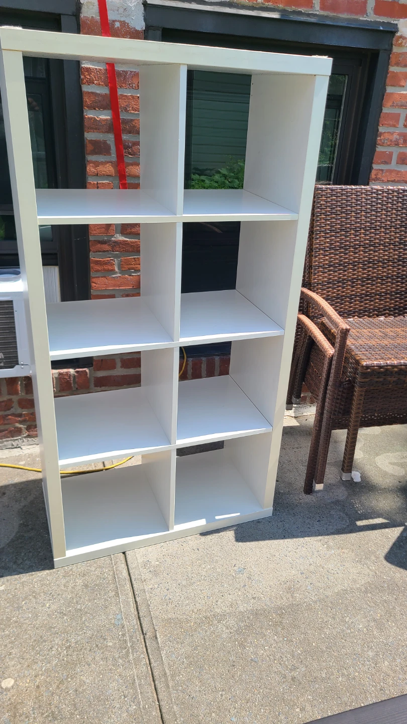 White 8-Cube Storage Shelf