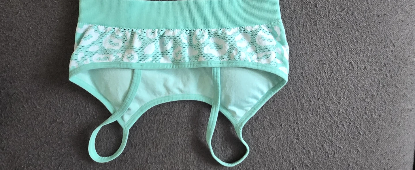 Kids Mint Leopard Print Sports Bra and Leggings Set - Size M - photo 2