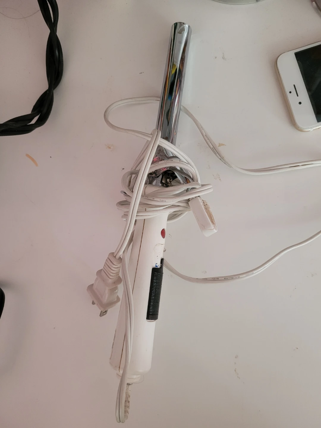White Curling Iron