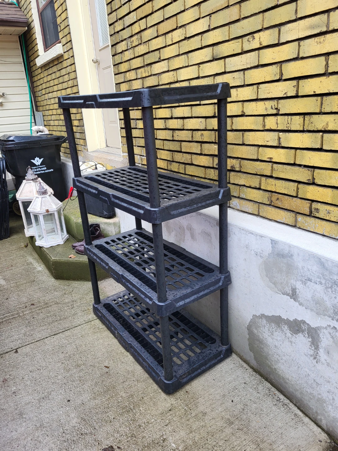 Two Plastic Shelving Units - photo 2