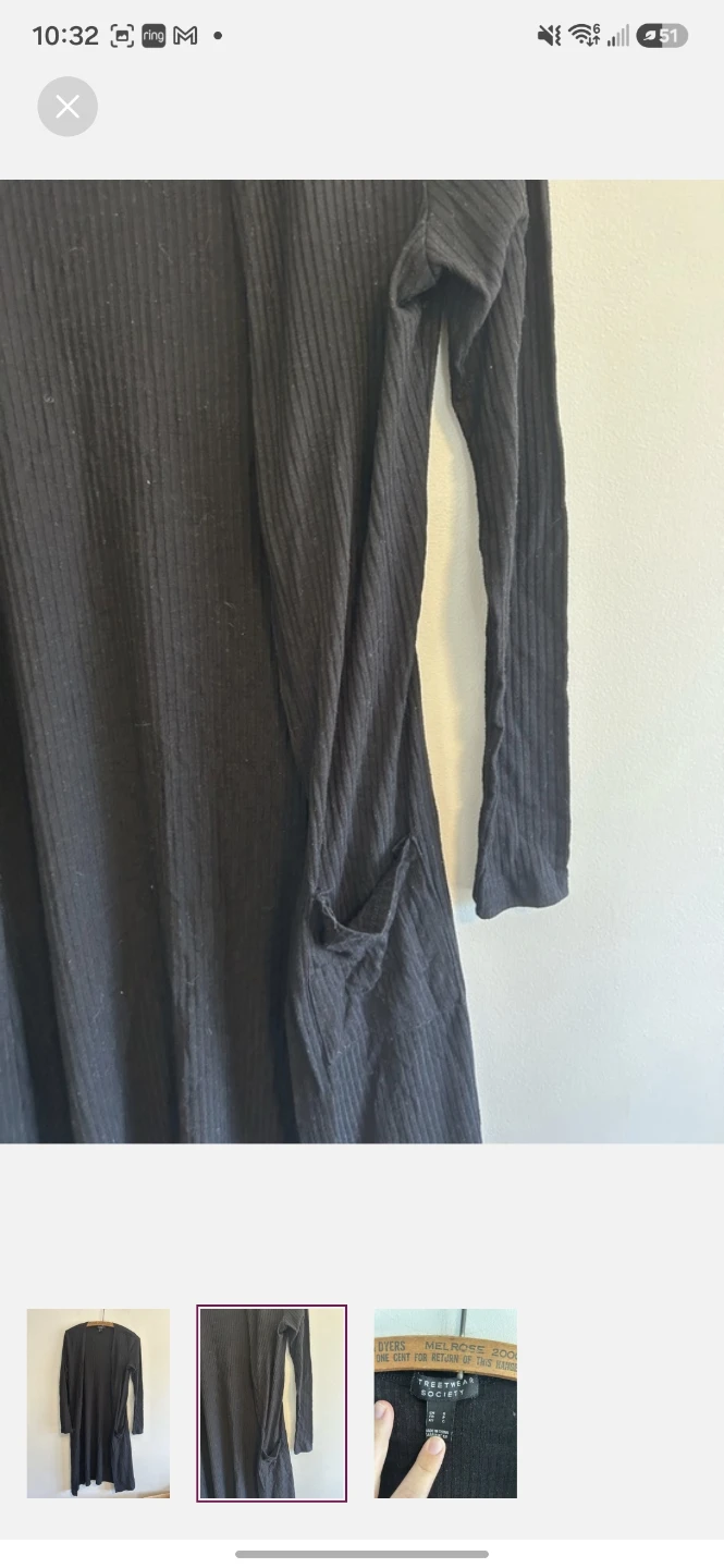 Streetwear Society Black Ribbed Cardigan - photo 2