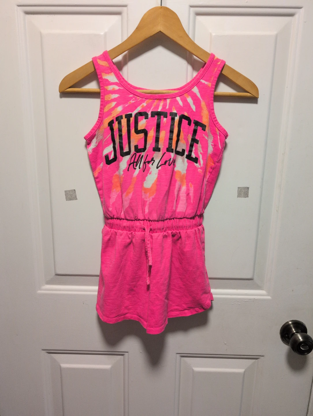 Justice Pink Tie-Dye Romper