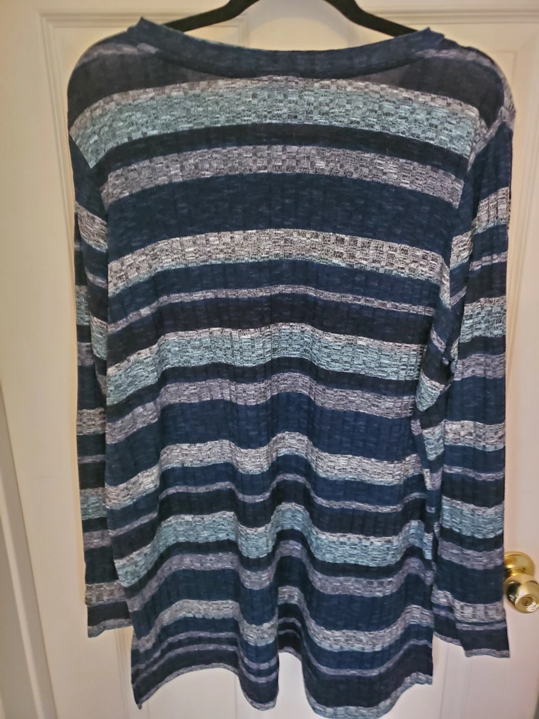Ricki's Plus Size Striped Knit Long  Sleeve Top - photo 2
