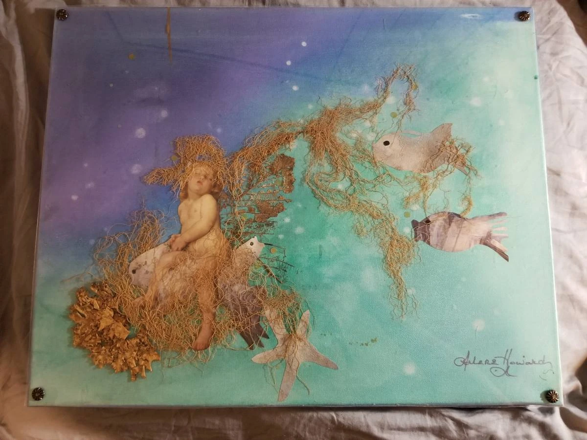 Original Y2K-Style Under The Sea Cherub-Themed Art! 🌅
