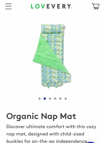 LOVEVERY Organic Nap Mat Toddler Sleeping Bag Floral Print