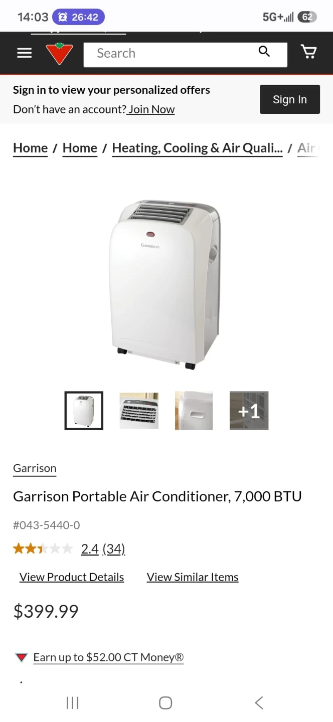 Garrison Portable Air Conditioner, 7,000 BTU - photo 4