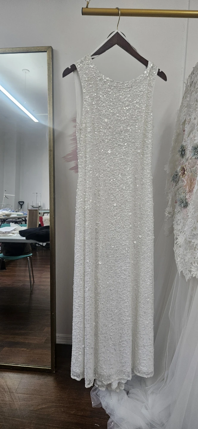 White Sequin Maxi Dress - photo 3