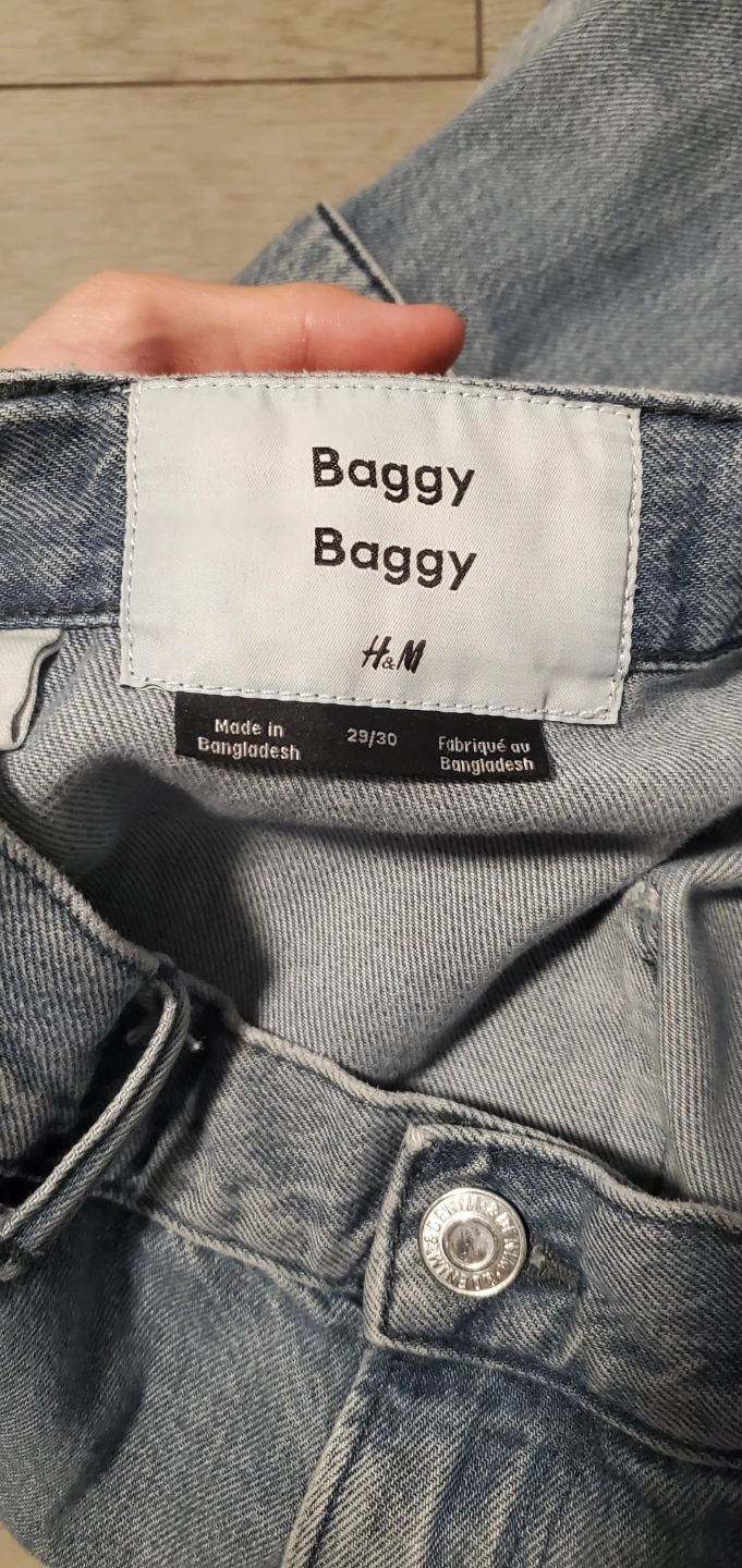 vintage h&m baggy cargo denim - photo 3