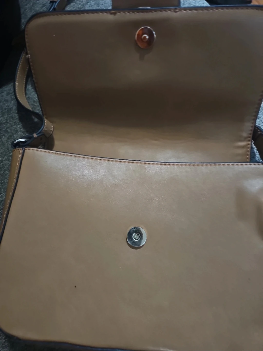 Zara Basic Brown Faux Leather Shoulder Bag - photo 5