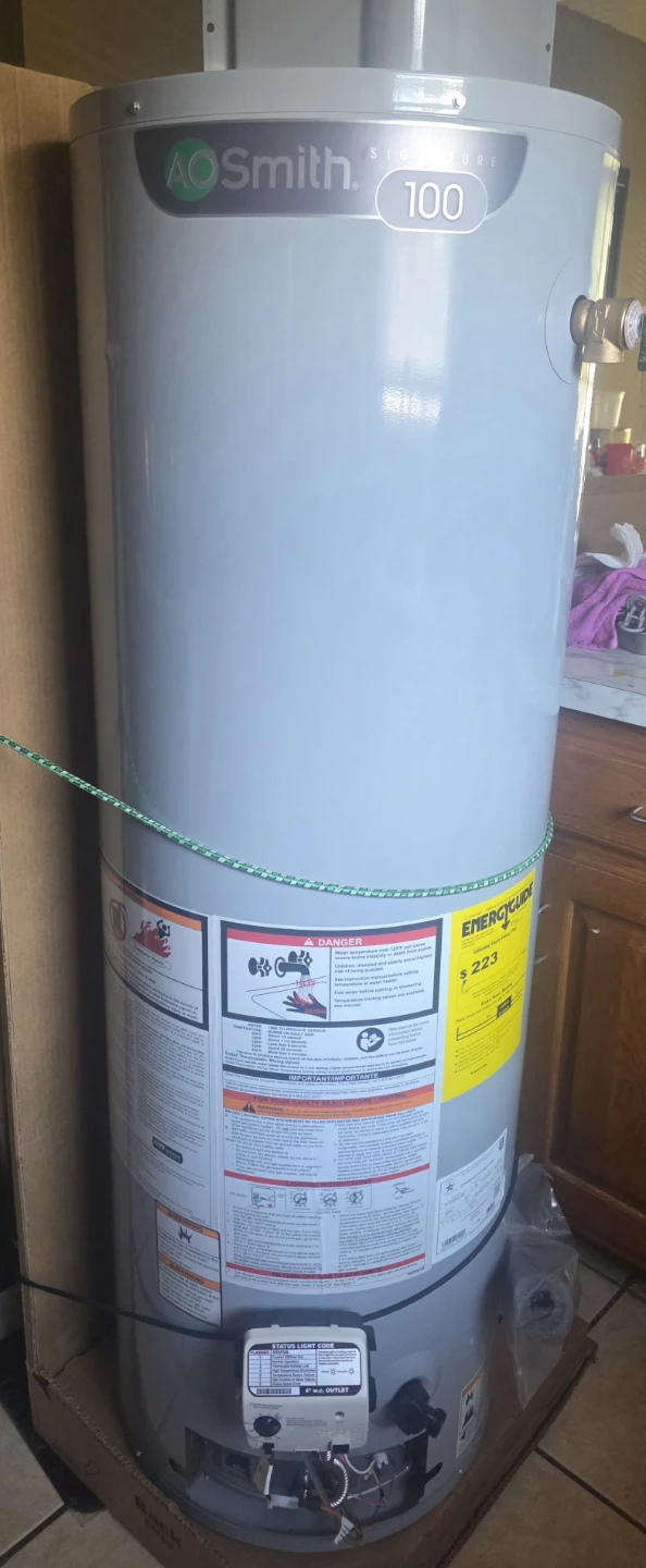 New 30 gallon gas water heater