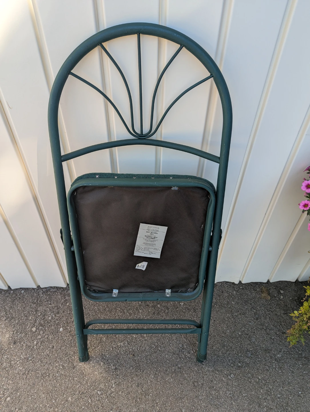 7 Folding Chair - Green Patterned Seat - photo 2