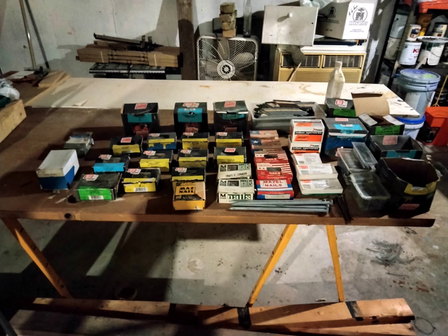 Assorted Nail Boxes and Loose Nails