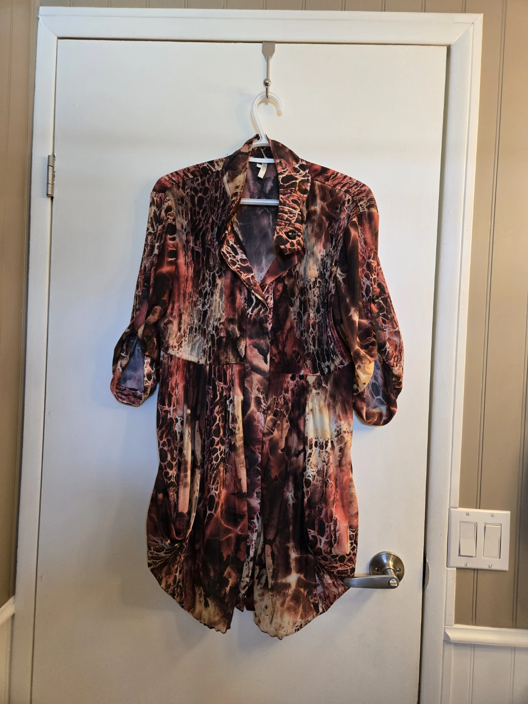 Women's Printed Button-Up Shirt