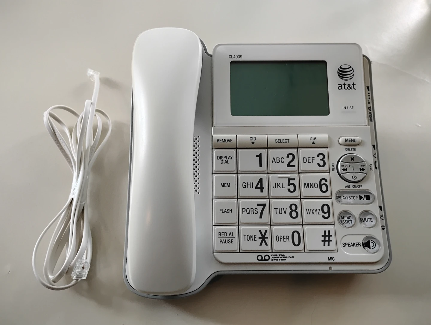 AT&T CL4939 Corded Landline Phone with Answering System