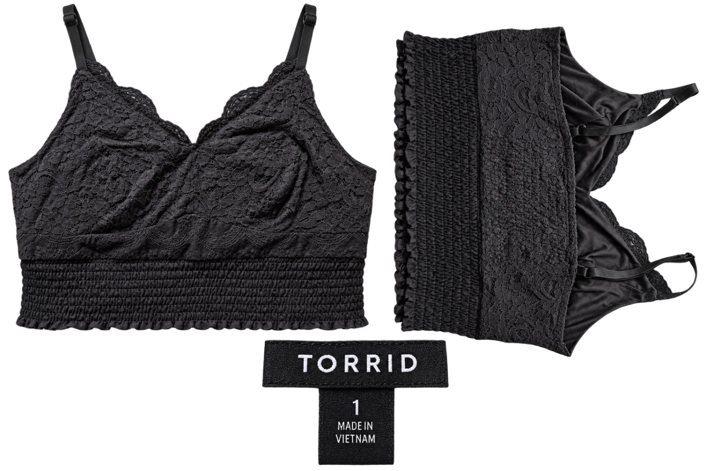 Torrid Black Lace Bralette - Size 1 - photo 5