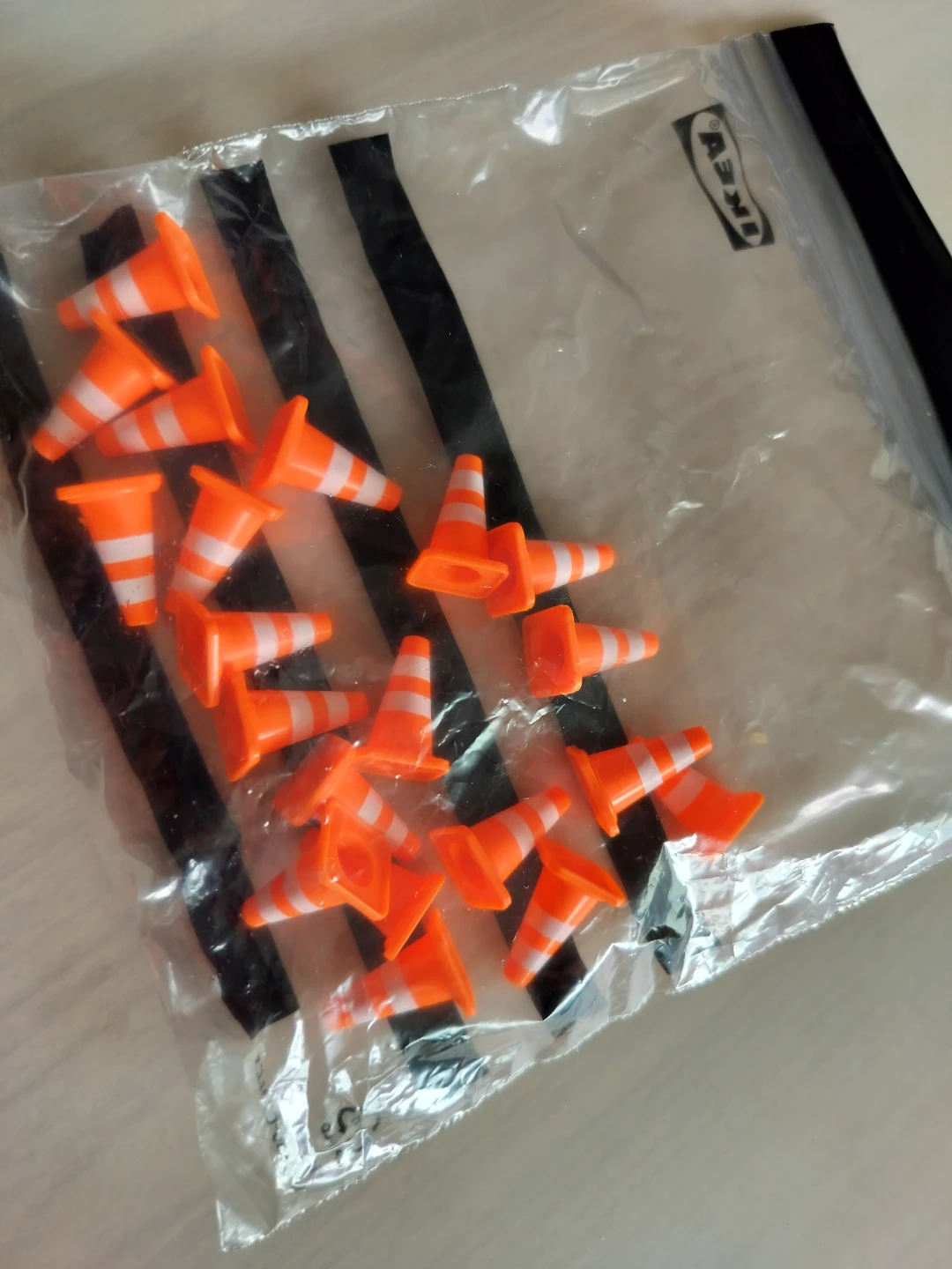 Miniature Orange Traffic Cones Set great for playing with kids