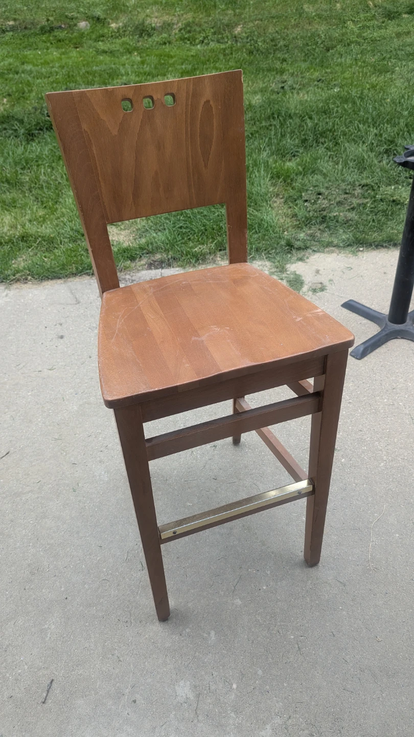 Square Top Table with Bases and Wood Chairs - photo 3