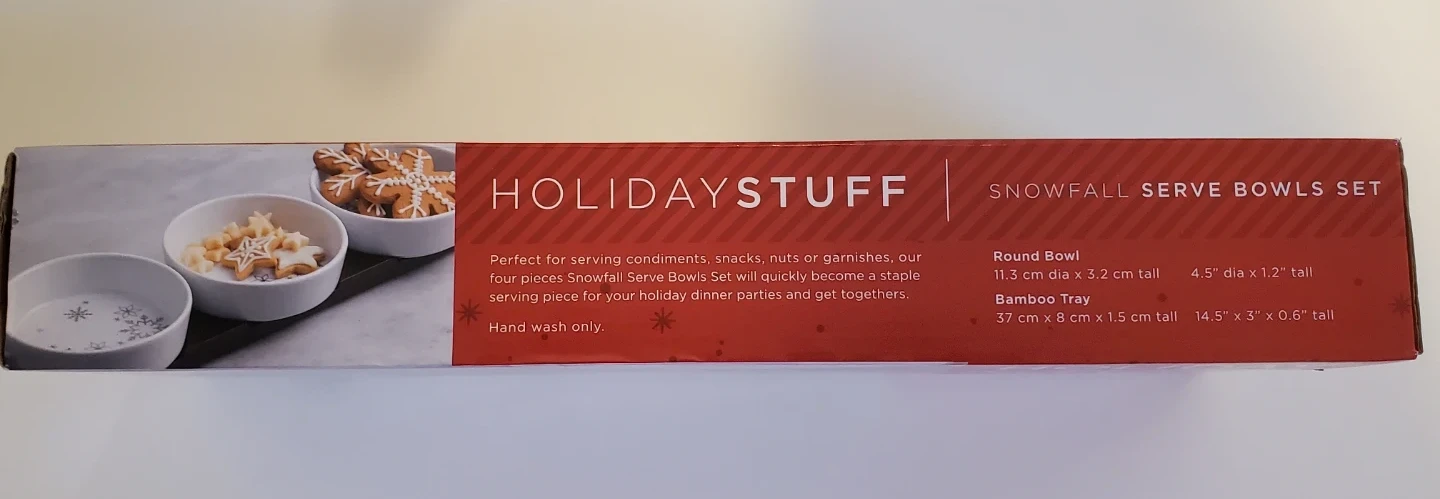 Holiday Stuff Snowfall Serve Bowls Set - photo 5