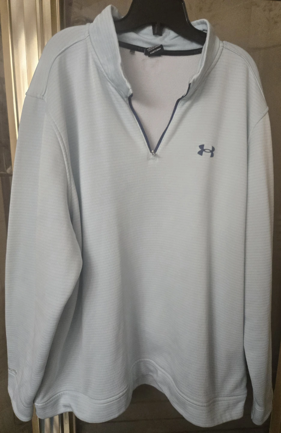 Men's Under Armour Storm 1/4 zip pullover. 3XL. Mint Green.