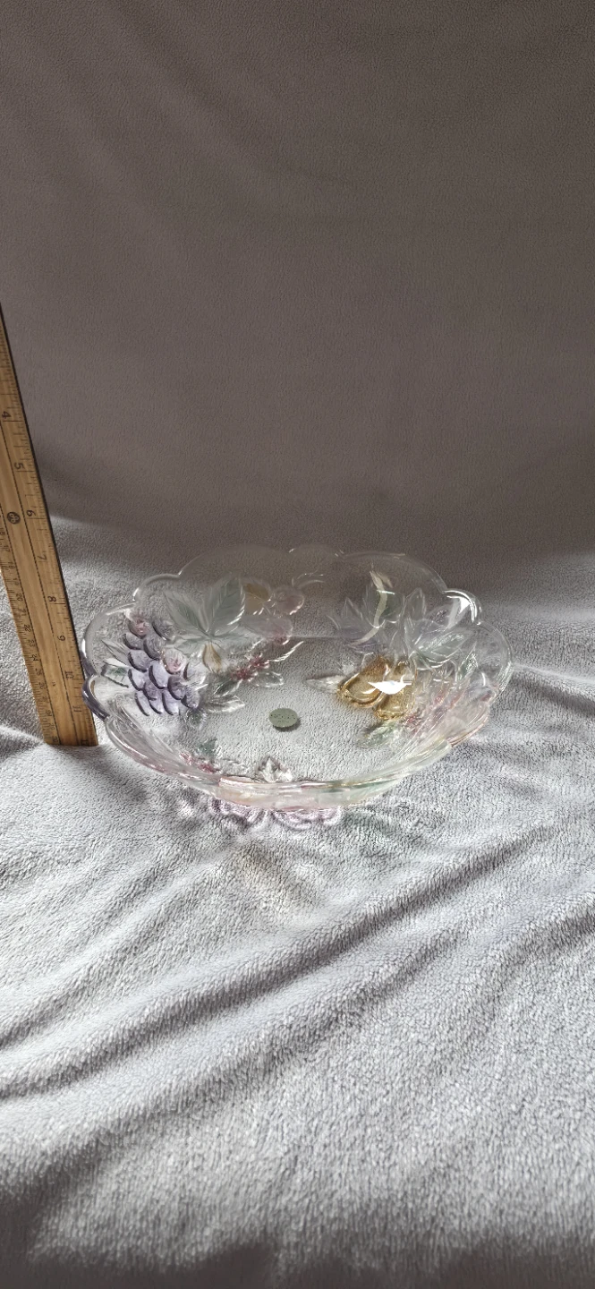 Soga Glass Fruit Motif Serving Bowl - photo 2