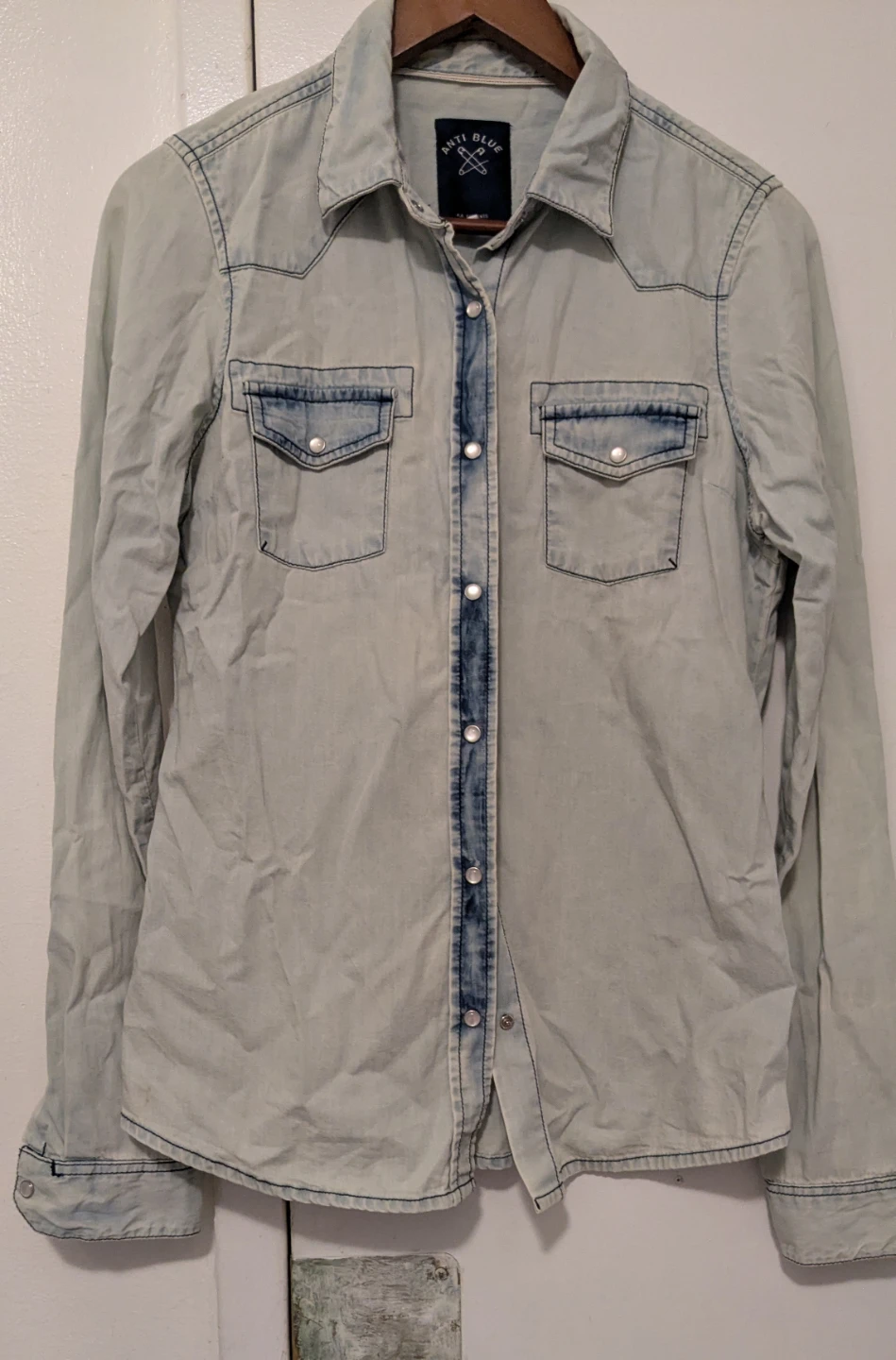 Anti Blue Washed Denim Shirt - Size M